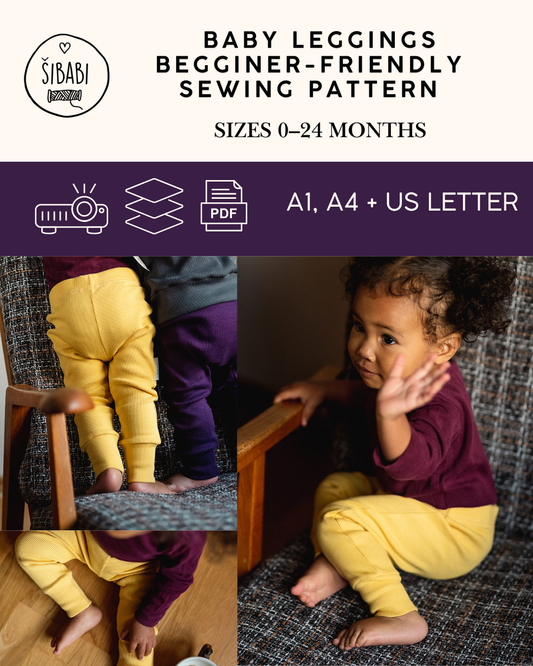 Chandler Baby Easy Leggings - Beginner-Friendly (0-24M)